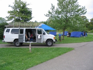 Camping am Lake Erie